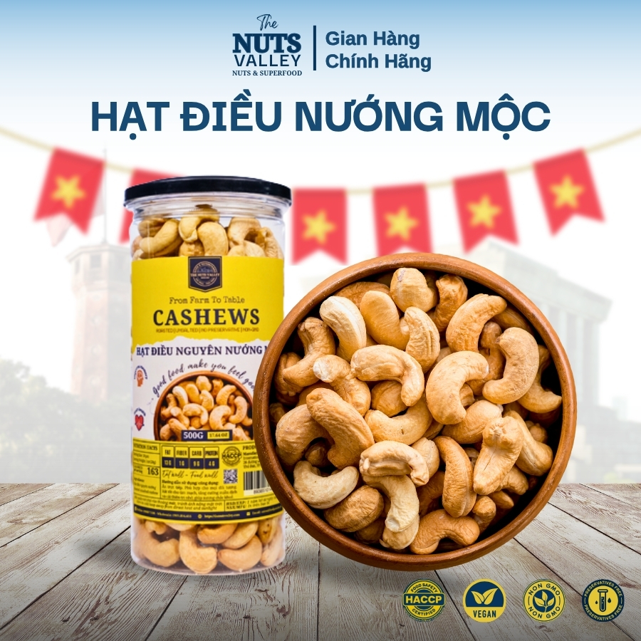 Hạt Điều Nướng Mộc - Hạt Điều Ăn Vặt, Làm Sữa, Làm Bánh - Cashew, The Nuts Valley