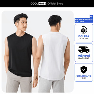 Combo 2 Áo sát nách cotton compact logo Coolmate