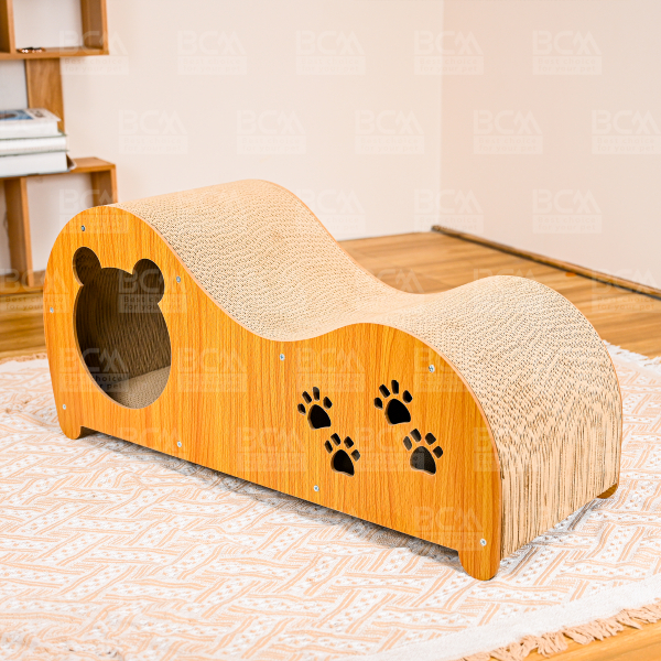 Nhà cào mèo đa năng, bàn cào mèo ghế tình yêu size 80cm BCM PET