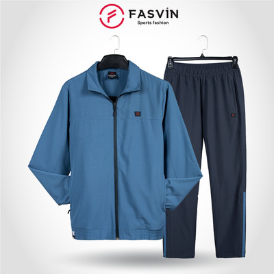 Bộ quần áo gió nam 2 lớp FASVIN BC23593.HN vải thể thao cao cấp lót vải thun mềm mại ấm áp