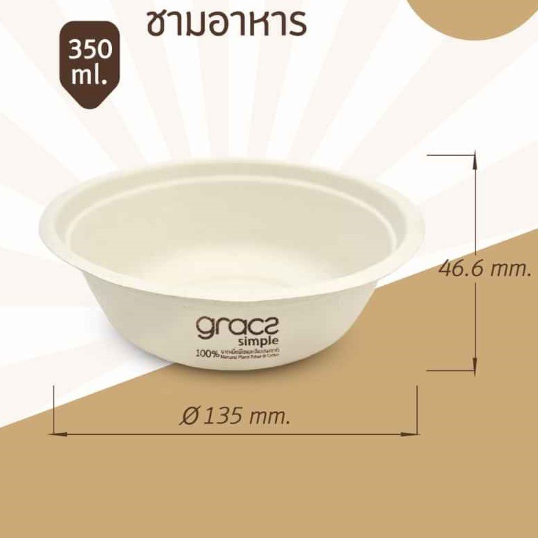 ✨ Bộ 50 chén bã mía 350ml Gracz L026