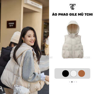 Áo Khoác Phao Gile Có Mũ Tchi Cao Cấp Dành Cho Nữ Chần Bông Siêu Nhẹ Giữ Ấm Tốt G02 - Top Nữ