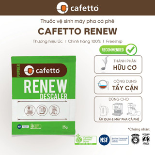 Bột vệ sinh, tẩy cặn hữu cơ dành cho máy pha cafe, ấm đun nước - Cafetto Renew (25g) - [HSD 08/2026]