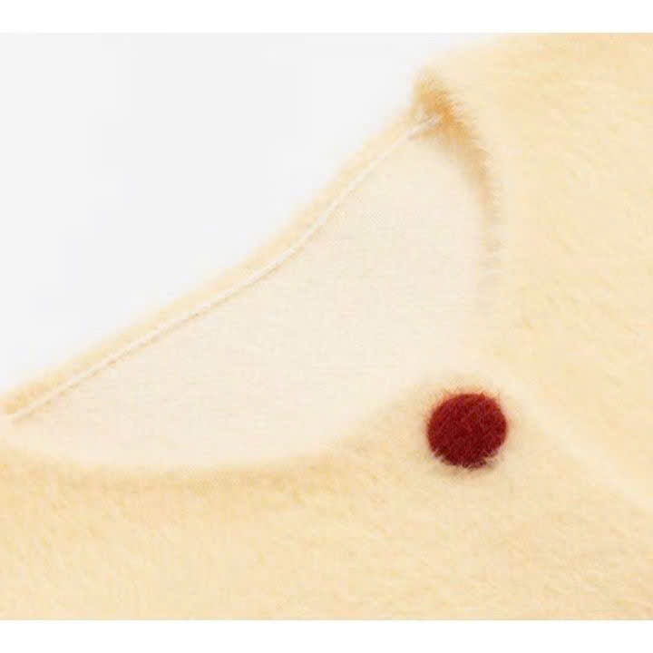 [SẴN] Áo khoác len lông thỏ nữ màu hồng, Cardigan lông mềm mịn thêu hình dễ thương dáng rộng - 148 | BigBuy360 - bigbuy360.vn