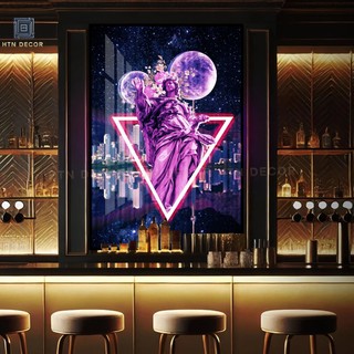  Tranh Tráng Gương BAR Nghệ Thuật Treo Tường Có Khung Tranh Decor Tranh Trang Trí Quán Bar Club 