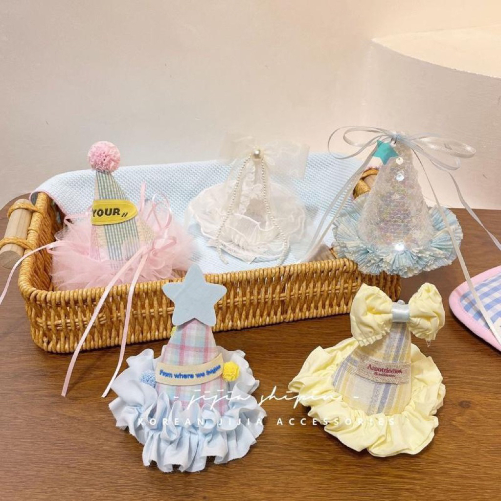 kẹp tóc hình nón sinh Nhật kiểu dáng đáng yêu cho bé gái