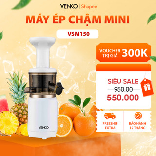 Máy ép chậm mini Venko Kiệt nước đến 98% Lưới lọc 0,1mm Ép trái cây làm kem Công suất 150W Máy ép hoa quả
