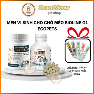  Men vi sinh Bioline G1 hủ 50g & 75g - Hỗ trợ tiêu hoá cho chó mèo gồm dạng viên & bột của Ecopets 