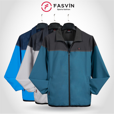 Áo khoác gió thể thao nam Fasvin chất liệu gió chun 02 lớp mềm mại co giãn tốt ABC23610.HN