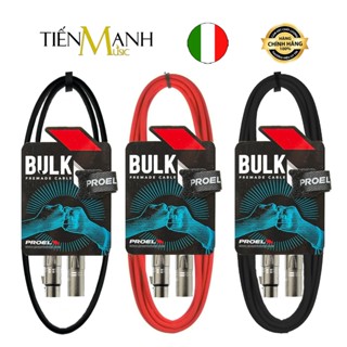 [Chính Hãng Ý] Dây Cáp Mic Proel 2 Đầu Canon XLR BULK250LU - Balanced Microphone Cable Tín Hiệu Đực Sang Cái XLR3F-XLR3M