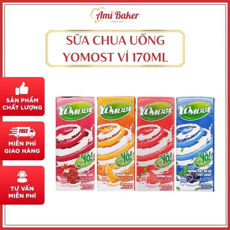 Sữa Chua Uống YOMOST Lốc 4 Hộp 170ml