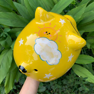   LỖ TRÒN  Ống heo size đại cỡ lớn nhét tiền tiết kiệm lợn đất dễ thương bằng sứ đựng được nhiều tiền 