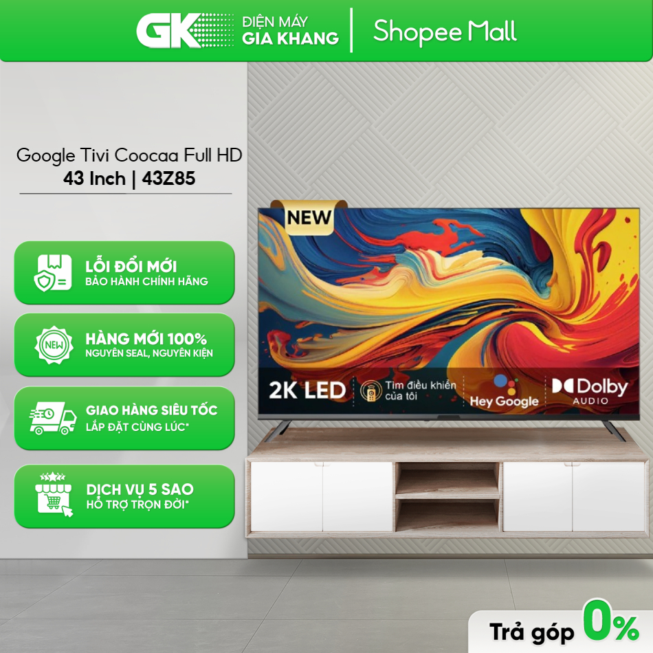 43Z85 - Google Tivi Coocaa Full HD 43 inch 43Z85 [FREESHIP HCM]