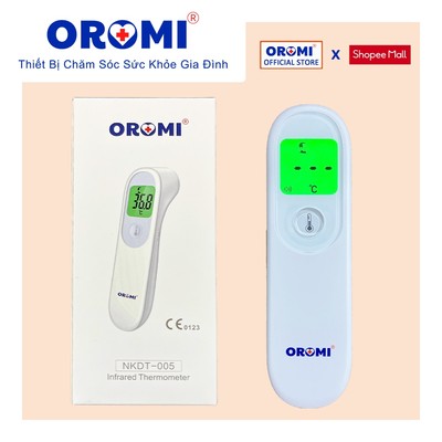 Nhiệt kế điện tử hồng ngoại OROMI NKDT-005 - Có cảnh báo nhiệt độ và bộ nhớ