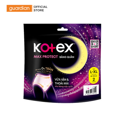 Băng Vệ Sinh Ban Đêm Kotex Dạng Quần Cỡ L/XL Overnight Panties 2x16