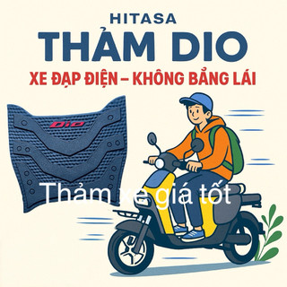 Thảm cao su xe đạp điện Hitasa Dio – Bảo vệ sàn xe, phong cách trẻ trung