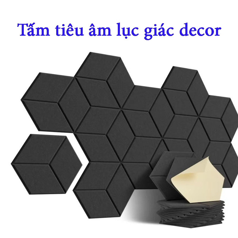 Miếng dán nỉ cách âm chất liệu Polyester, tiêu âm lên đến 95% hình chữ 3D, chống ồn, chống vang vọng, hàng loại 1.