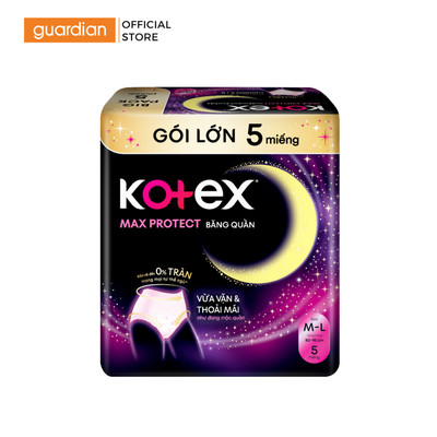 Băng Vệ Sinh Ban Đêm Dạng Quần Cỡ M/L Kotex Overnight Panties 5 Miếng | Guardian Việt Nam