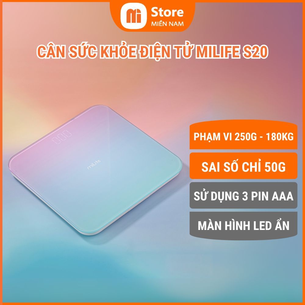 Cân sức khỏe smart scale miLife S20 chịu tải 180Kg