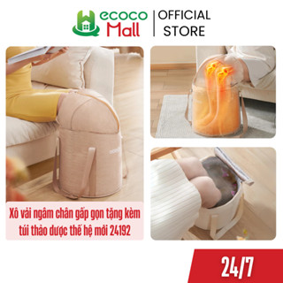  Túi vải ngâm chân di động ECOCO giữ nhiệt cao cấp Xô vải ngâm chân gấp gọn tặng kèm túi thảo dược thế hệ mới 24192 