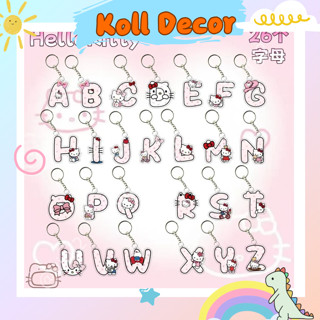  Móc Khóa Hello Kitty Chữ Cái Móc Khóa Cặp Đôi Móc Khóa Người Bạn Quà Tặng Sinh Nhật 