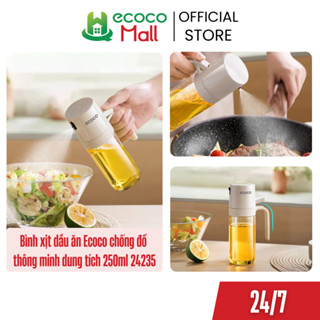 Bình xịt dầu ăn ECOCO thông minh, Chai xịt dầu ăn phun sương dung tích 250ml nắp gioăng cao su chống đổ thế hệ mới 24235