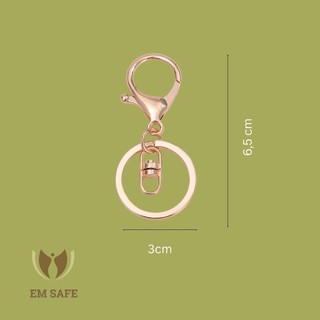 Móc Khóa Kim Loại Tròn Kèm Móc Càng Cua – Dụng Cụ Làm Móc Khóa, Treo Chìa Khóa