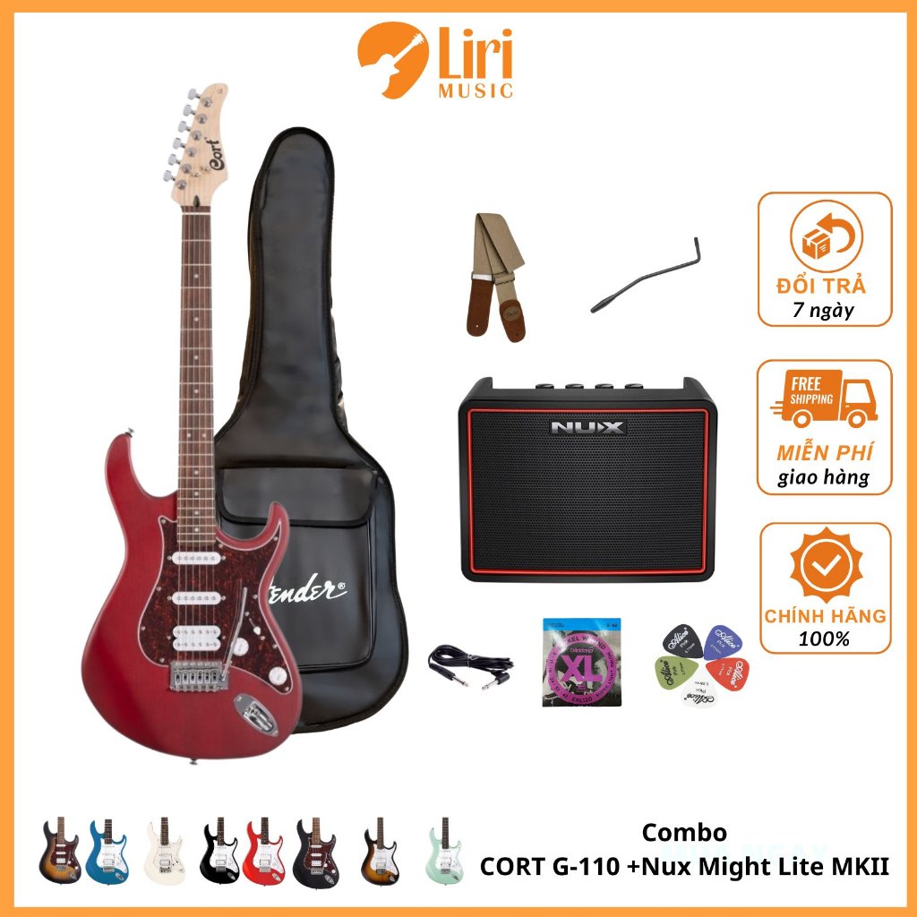 [Hot Sale] Combo Guitar Điện Cort G110 và Amply Nux Mighty Lite BT MKii Chính Hãng| LiRi Music
