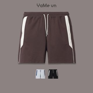 Quần Short Thun Nam Lưng Thun Trên Gối Co Giãn Phối Màu Thời Trang Thương Hiệu Y2010 No Style M87 Vol 24 23624 |YaMe|