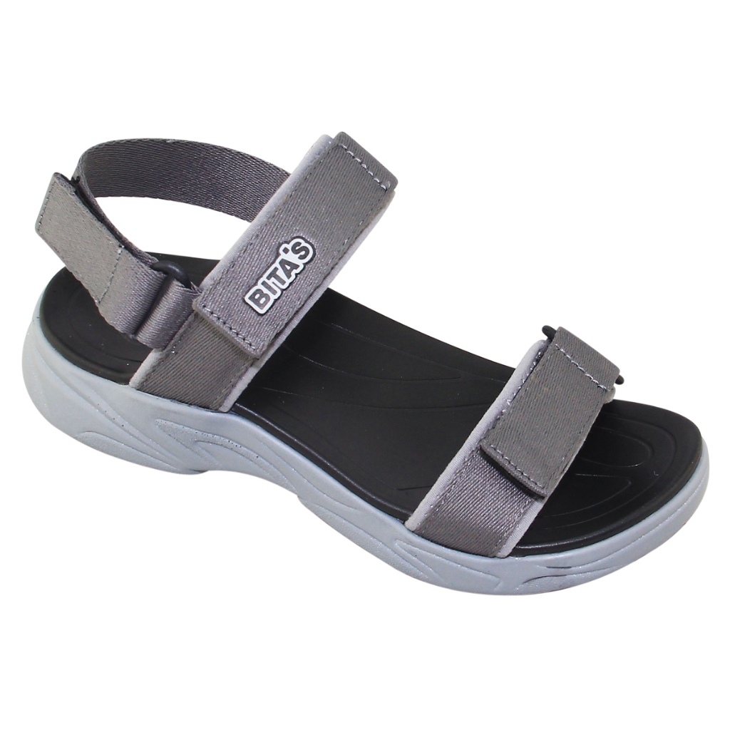 GIÀY SANDAL QUAI HẬU HỌC SINH BÉ TRAI BITA'S ĐẾ BẰNG ÊM NHẸ SOBY.199 (ĐEN + XÁM + RÊU LỢT) - BITAS