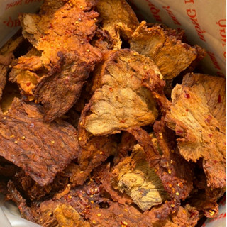 Khô bò giòn cay Hồng Ngự Thanh Chì - Túi zip 250gr snack bò khô miếng vừa