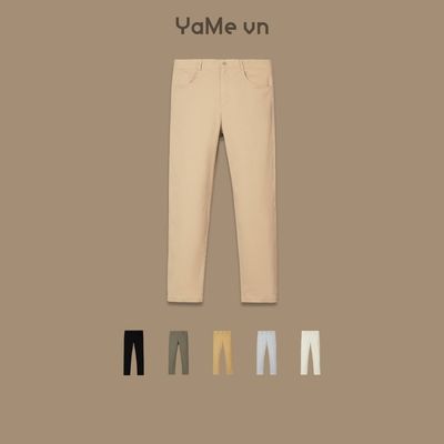 Quần Kaki Nam Hiện Đại DurableTex™ Vải Cotton Dày Dặn Cực Bền Non Branded 032 Dáng Ôm Vừa F2 24163 |YaMe|