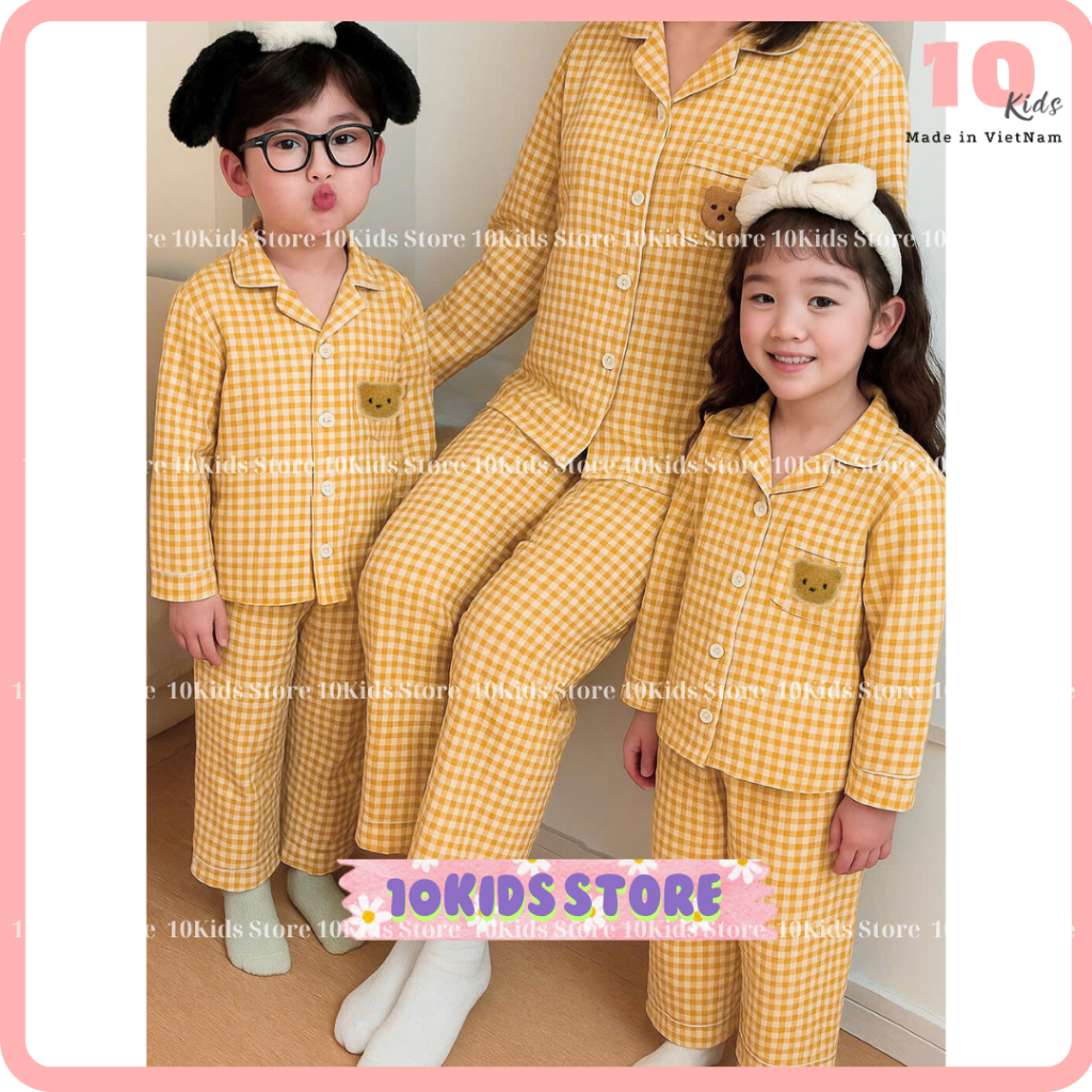 Mẹ Và Bé - Bộ Pijama Dài Tay Chất Liệu Kate Thái Thoáng Mát