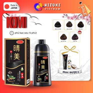 (Chính Hãng - Tem Chống Giả) Dầu Gội Komi Nhật Bản Dầu Gội Phủ Bạc Nhật Bản Giúp Phủ Đen Tóc Không Dín Da Đầu Chai 500ml