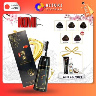 Dầu Gội Nhuộm Tóc, Dầu Gội Phủ Bạc Komi Nhật Bản Dạng Lược Chai 350ml Nhiều Màu Lựa Chọn - Hàng Nội Địa Nhật