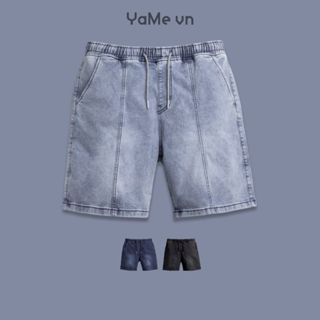 Quần Short Jean Nam Lưng Thun Trên Gối Thời Trang Thương Hiệu Y2010 No Style M84 23563 |YaMe|