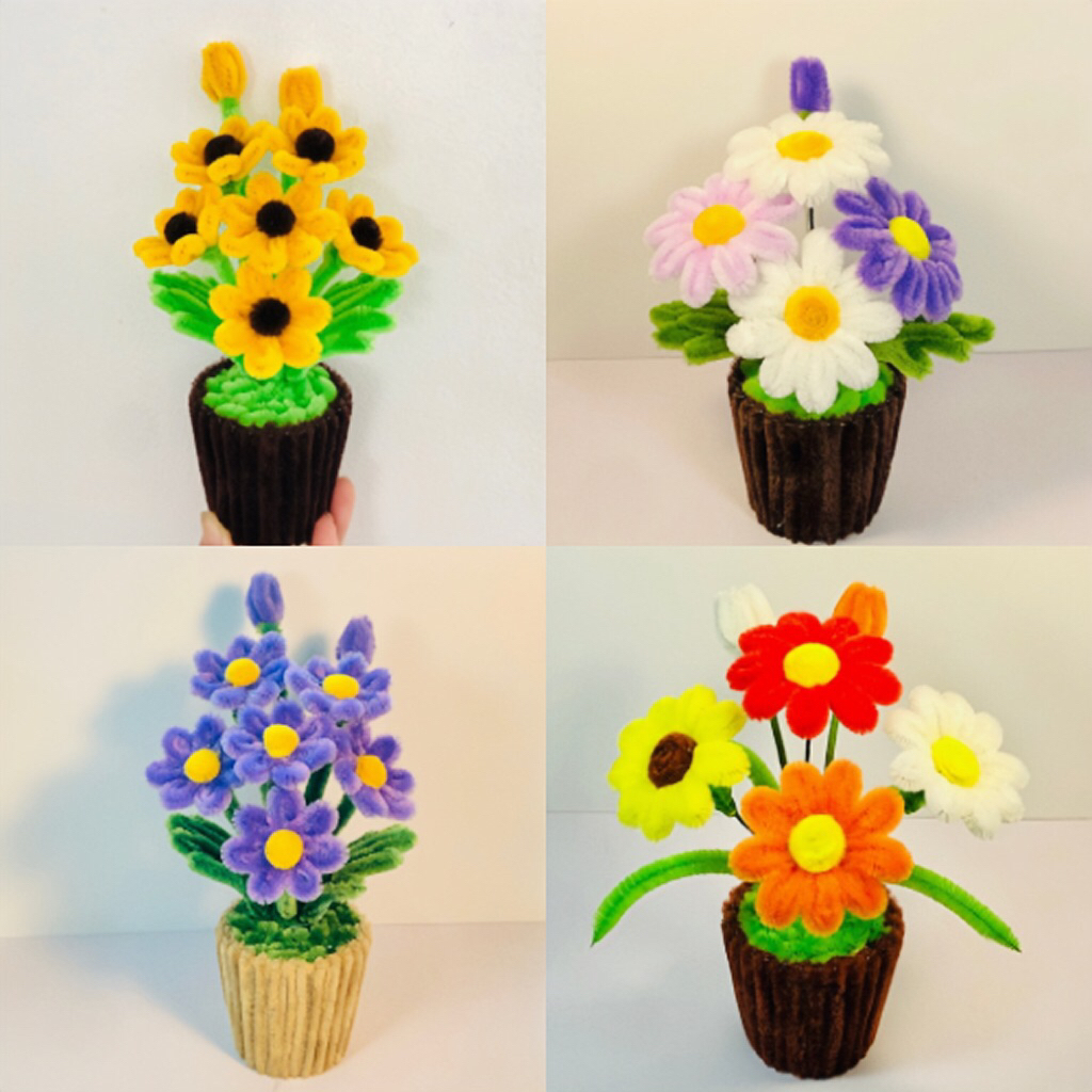 Chậu hoa kẽm nhung, chậu hoa cúc kẽm nhung mini, chậu hoa kẽm nhung để bàn, trang trí, decor bàn