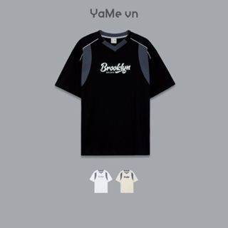 Áo Thun Nam Tay Ngắn Cổ Tròn Phối Màu Thời Trang Thương Hiệu Y2010No Style M201 24809 |YaMe|