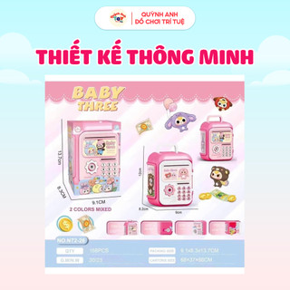 Đồ Chơi Két sắt mini thông minh mở bằng mật khẩu vân tay mô phỏng gương mặt cỡ lớn,két sắt cho bé