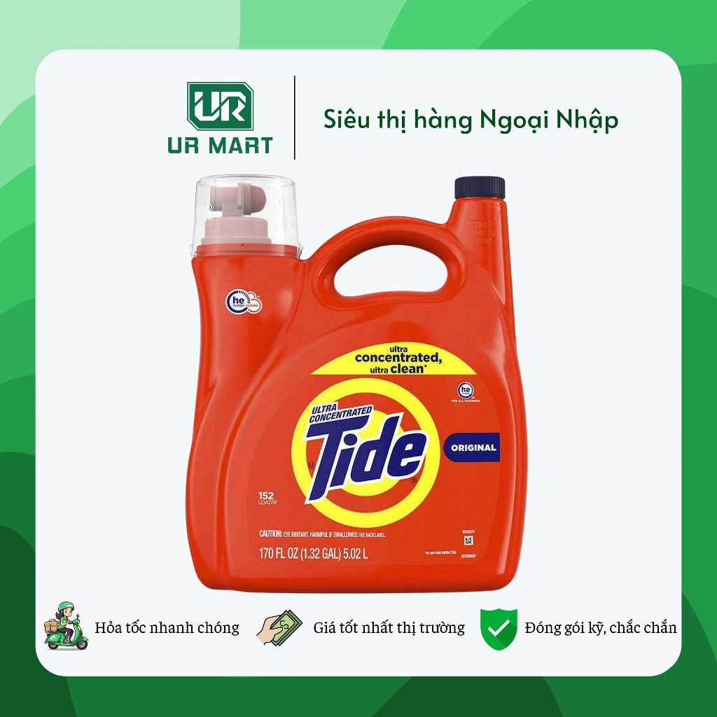 Nước giặt Tide Original Ultra Concentrated HE Liquid Laundry Detergent 5.02L