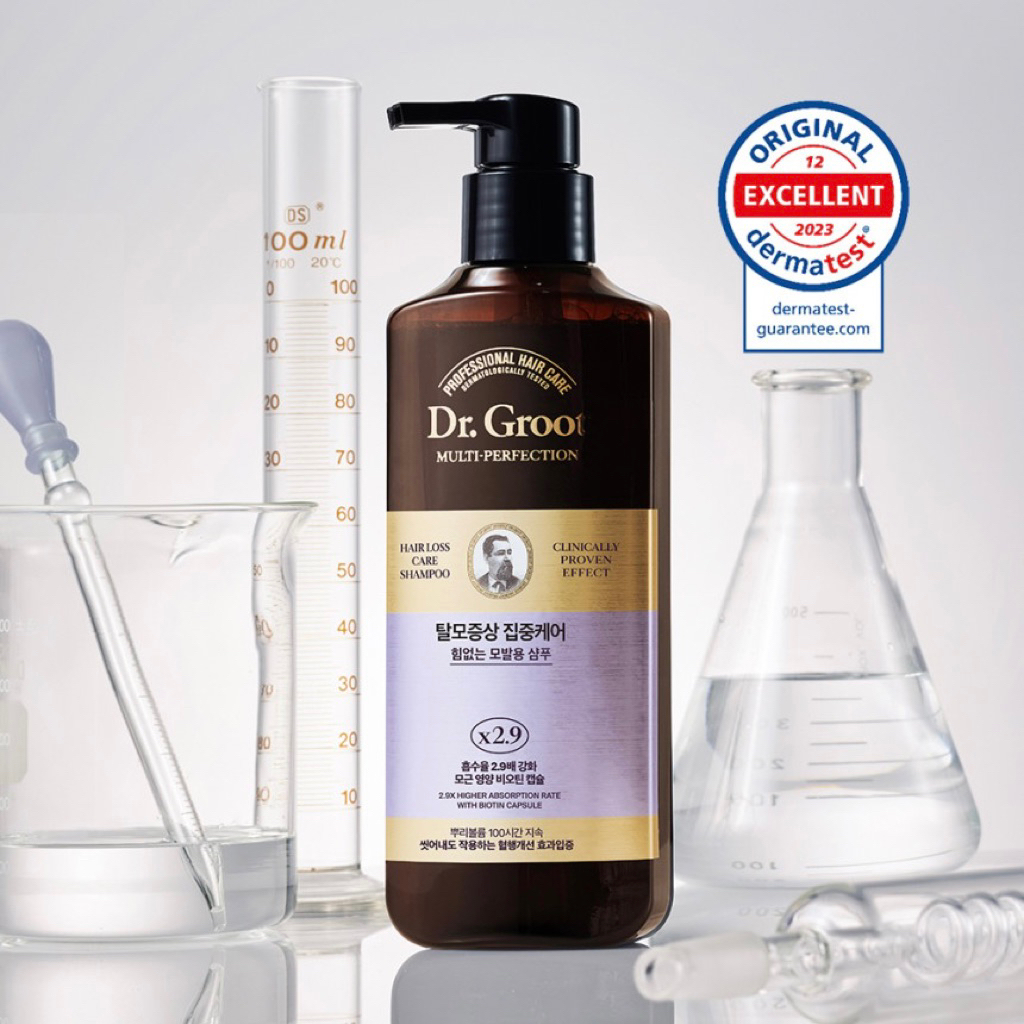 Dầu gội giảm rụng tóc chăm sóc tóc khỏe dành cho tóc mỏng yếu Dr.Groot Hair Loss Care Shampoo For Th