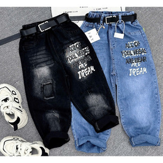  Quần JEANS CHỮ bé trai cao cấp  16-60kg  