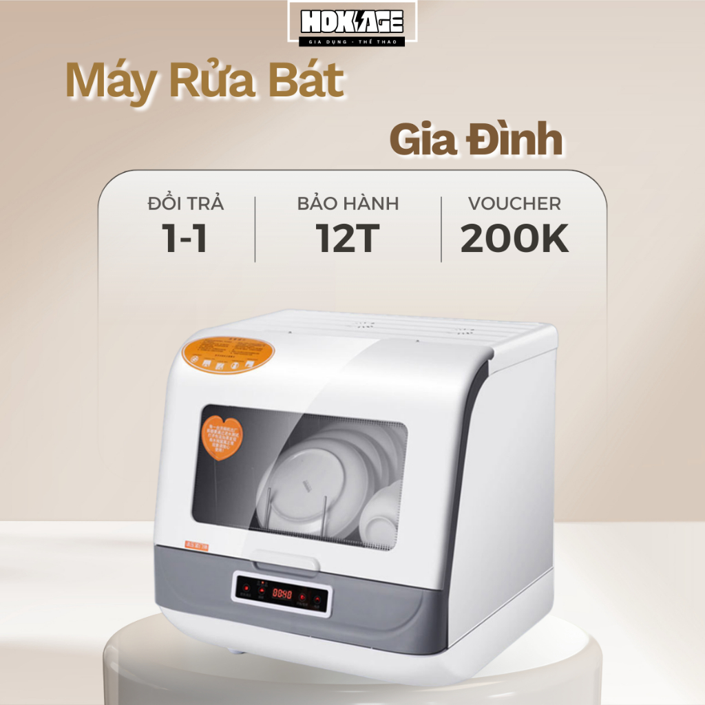 Máy Rửa Chén Mini Để Bàn – Tiệt Trùng 360° – Rửa Hoa Quả – Tiết Kiệm Nước Gia Đình