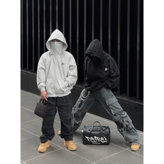  Áo Khoác nam Zip Ninja Cổ Cao 2 Mũ Thêu Logo Fa Hoodie Zip Nỉ Dáng Boxy Nam Nữ Unisex 