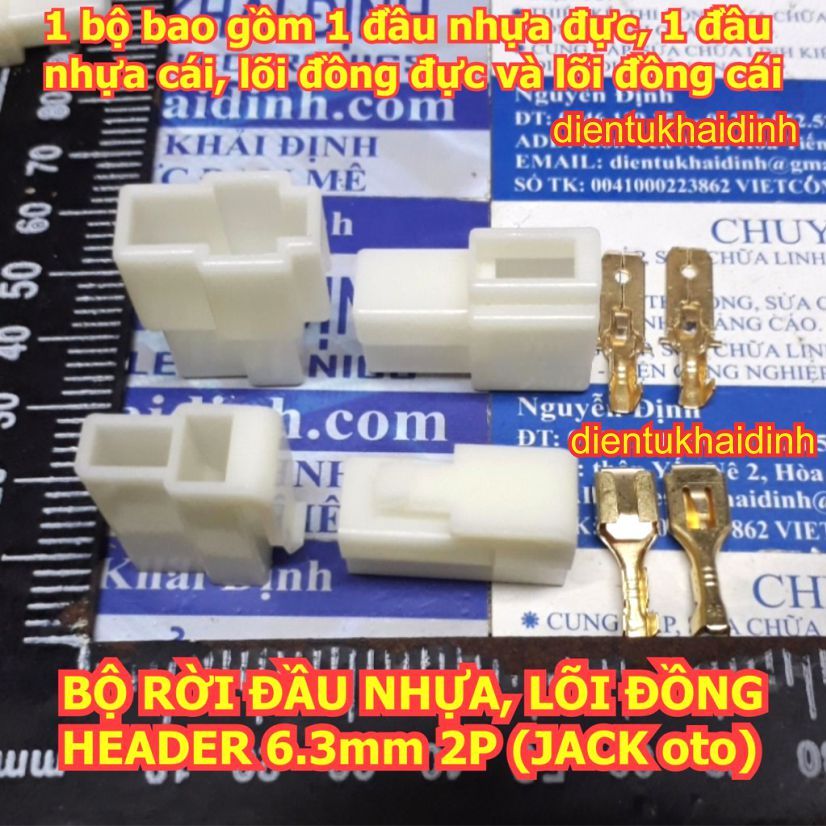 BỘ RỜI ĐẦU NHỰA ĐỰC CÁI, LÕI ĐỒNG ĐỰC CÁI HEADER 6.3mm jack oto ô tô các loại 1P ~ 12P kde1702 | BigBuy360 - bigbuy360.vn