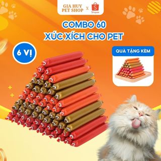 Combo 150 Cái Xúc Xích Dinh Dưỡng Cho Chó Mèo, Thức Ăn Xúc Xích Nhiều Vị Cho Thú Cưng 15g Gia Huy Pet Shop