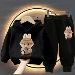  Set bộ nỉ thu đông in hình LABUBU cho bé trai và bé gái từ 8-30kg hàng may kỹ 