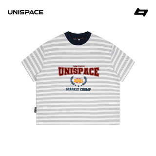 Áo thun local brand cotton sọc cá sấu cotton By UniSpace tay lỡ form rộng unisex oversize nam nữ Sparkly