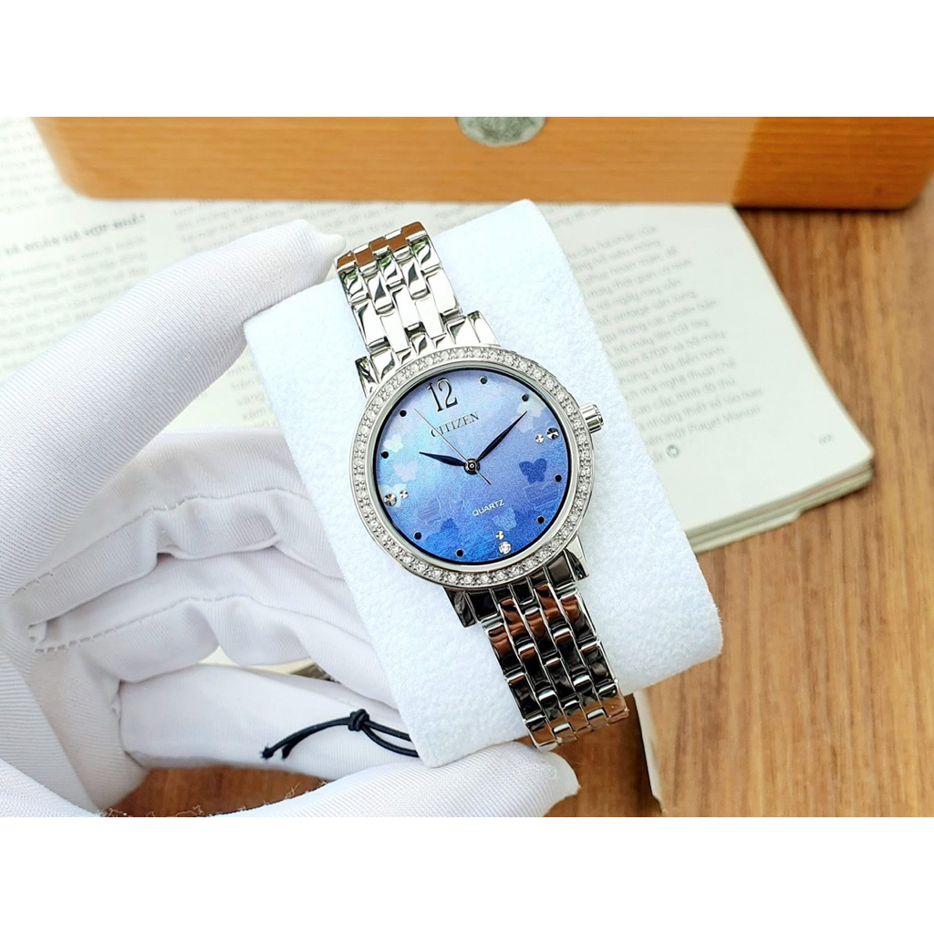 [Chính Hãng 100%] Đồng Hồ Nữ  Citizen EL3100-55N Máy Quartz (Pin) Kính Sapphiare Siz 31mm FullBox