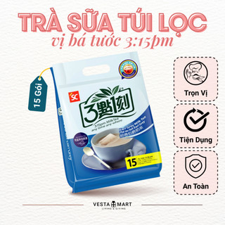  Trà Sữa Túi Lọc 3:15pm Vị Bá Tước Earl Grey Set 15 Gói  300g  Ít Đường Tự Pha Tiện Lợi - Vesta Mart 